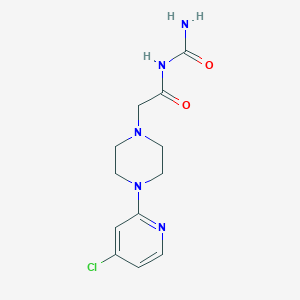 molecular formula C12H16ClN5O2 B7282143 N-carbamoyl-2-[4-(4-chloropyridin-2-yl)piperazin-1-yl]acetamide 