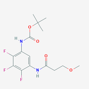 molecular formula C15H19F3N2O4 B7282770 tert-butyl N-[2,3,4-trifluoro-5-(3-methoxypropanoylamino)phenyl]carbamate 