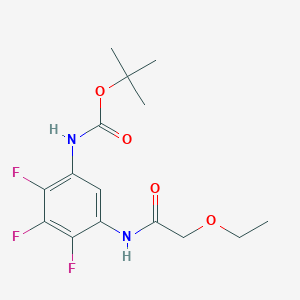 molecular formula C15H19F3N2O4 B7282779 tert-butyl N-[5-[(2-ethoxyacetyl)amino]-2,3,4-trifluorophenyl]carbamate 