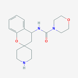 molecular formula C18H25N3O3 B7282860 N-spiro[3,4-dihydrochromene-2,4'-piperidine]-4-ylmorpholine-4-carboxamide 