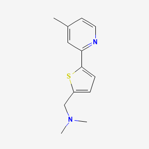 molecular formula C13H16N2S B7283160 N,N-dimethyl-1-[5-(4-methylpyridin-2-yl)thiophen-2-yl]methanamine 