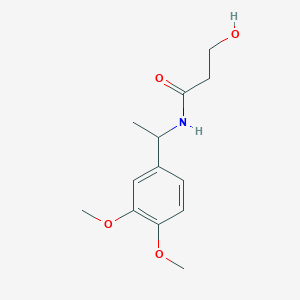 molecular formula C13H19NO4 B7283174 N-[1-(3,4-dimethoxyphenyl)ethyl]-3-hydroxypropanamide 