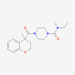 molecular formula C18H25N3O3 B7283317 N-ethyl-4-(4-methyl-2,3-dihydrochromene-4-carbonyl)piperazine-1-carboxamide 