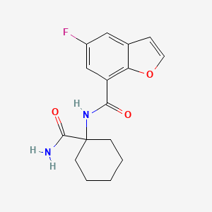 molecular formula C16H17FN2O3 B7283689 N-(1-carbamoylcyclohexyl)-5-fluoro-1-benzofuran-7-carboxamide 