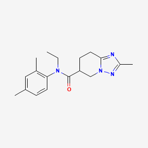 molecular formula C18H24N4O B7283695 N-(2,4-dimethylphenyl)-N-ethyl-2-methyl-5,6,7,8-tetrahydro-[1,2,4]triazolo[1,5-a]pyridine-6-carboxamide 