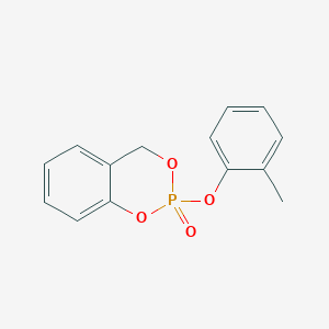 molecular formula C14H13O4P B072837 4H-1,3,2-Benzodioxaphosphorin, 2-(2-methylphenoxy)-, 2-oxide CAS No. 1222-87-3