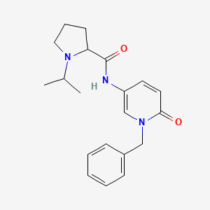 molecular formula C20H25N3O2 B7283766 N-(1-benzyl-6-oxopyridin-3-yl)-1-propan-2-ylpyrrolidine-2-carboxamide 