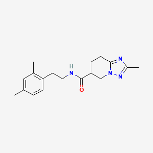molecular formula C18H24N4O B7284141 N-[2-(2,4-dimethylphenyl)ethyl]-2-methyl-5,6,7,8-tetrahydro-[1,2,4]triazolo[1,5-a]pyridine-6-carboxamide 