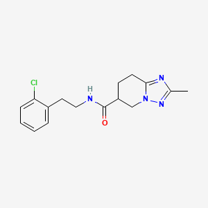 molecular formula C16H19ClN4O B7284275 N-[2-(2-chlorophenyl)ethyl]-2-methyl-5,6,7,8-tetrahydro-[1,2,4]triazolo[1,5-a]pyridine-6-carboxamide 