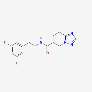 molecular formula C16H18F2N4O B7284649 N-[2-(3,5-difluorophenyl)ethyl]-2-methyl-5,6,7,8-tetrahydro-[1,2,4]triazolo[1,5-a]pyridine-6-carboxamide 