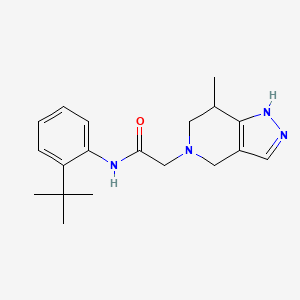 molecular formula C19H26N4O B7284916 N-(2-tert-butylphenyl)-2-(7-methyl-1,4,6,7-tetrahydropyrazolo[4,3-c]pyridin-5-yl)acetamide 