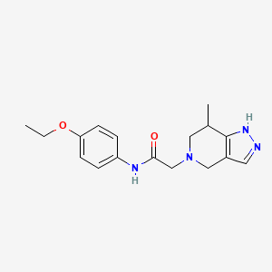 molecular formula C17H22N4O2 B7284983 N-(4-ethoxyphenyl)-2-(7-methyl-1,4,6,7-tetrahydropyrazolo[4,3-c]pyridin-5-yl)acetamide 