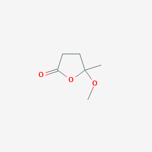 molecular formula C6H10O3 B072850 5-Methoxy-5-methyloxolan-2-one CAS No. 1487-57-6