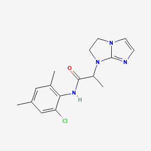 molecular formula C16H19ClN4O B7285091 N-(2-chloro-4,6-dimethylphenyl)-2-(2,3-dihydroimidazo[1,2-a]imidazol-1-yl)propanamide 