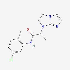 molecular formula C15H17ClN4O B7285113 N-(5-chloro-2-methylphenyl)-2-(2,3-dihydroimidazo[1,2-a]imidazol-1-yl)propanamide 