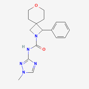 molecular formula C17H21N5O2 B7285124 N-(1-methyl-1,2,4-triazol-3-yl)-3-phenyl-7-oxa-2-azaspiro[3.5]nonane-2-carboxamide 