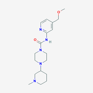 molecular formula C18H29N5O2 B7285395 N-[4-(methoxymethyl)pyridin-2-yl]-4-(1-methylpiperidin-3-yl)piperazine-1-carboxamide 