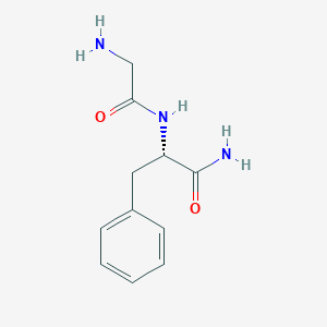 molecular formula C11H15N3O2 B072855 (2S)-2-[(2-aminoacetyl)amino]-3-phenylpropanamide CAS No. 1510-04-9