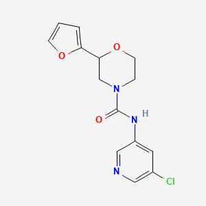 molecular formula C14H14ClN3O3 B7285630 N-(5-chloropyridin-3-yl)-2-(furan-2-yl)morpholine-4-carboxamide 