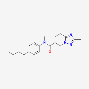 molecular formula C19H26N4O B7287370 N-(4-butylphenyl)-N,2-dimethyl-5,6,7,8-tetrahydro-[1,2,4]triazolo[1,5-a]pyridine-6-carboxamide 