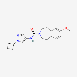 molecular formula C19H24N4O2 B7287595 N-(1-cyclobutylpyrazol-4-yl)-7-methoxy-1,2,4,5-tetrahydro-3-benzazepine-3-carboxamide 