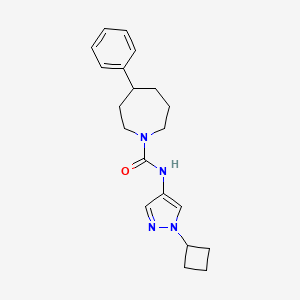 molecular formula C20H26N4O B7287628 N-(1-cyclobutylpyrazol-4-yl)-4-phenylazepane-1-carboxamide 