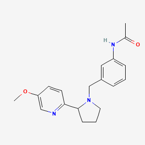 molecular formula C19H23N3O2 B7287699 N-[3-[[2-(5-methoxypyridin-2-yl)pyrrolidin-1-yl]methyl]phenyl]acetamide 