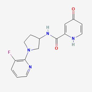 molecular formula C15H15FN4O2 B7287774 N-[1-(3-fluoropyridin-2-yl)pyrrolidin-3-yl]-4-oxo-1H-pyridine-2-carboxamide 