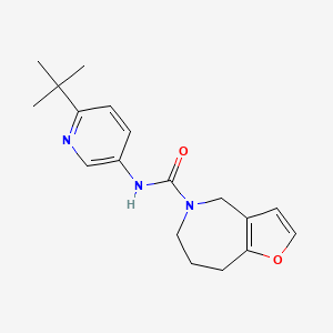 molecular formula C18H23N3O2 B7288093 N-(6-tert-butylpyridin-3-yl)-4,6,7,8-tetrahydrofuro[3,2-c]azepine-5-carboxamide 