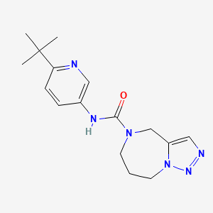 molecular formula C16H22N6O B7288120 N-(6-tert-butylpyridin-3-yl)-4,6,7,8-tetrahydrotriazolo[1,5-a][1,4]diazepine-5-carboxamide 