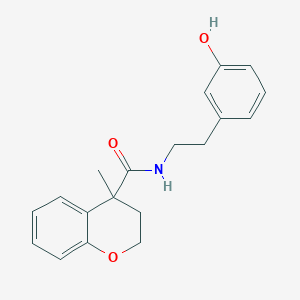 molecular formula C19H21NO3 B7288176 N-[2-(3-hydroxyphenyl)ethyl]-4-methyl-2,3-dihydrochromene-4-carboxamide 