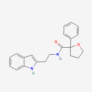 molecular formula C21H22N2O2 B7288222 N-[2-(1H-indol-2-yl)ethyl]-2-phenyloxolane-2-carboxamide 
