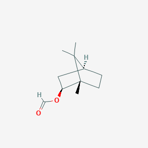 molecular formula C11H18O2 B072886 Bicyclo[2.2.1]heptan-2-ol, 1,7,7-trimethyl-, formate, (1R,2R,4R)-rel- CAS No. 1200-67-5