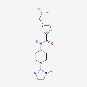molecular formula C18H26N4OS B7289098 N-[1-(1-methylimidazol-2-yl)piperidin-4-yl]-5-(2-methylpropyl)thiophene-2-carboxamide 