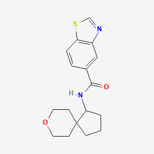 molecular formula C17H20N2O2S B7289430 N-(8-oxaspiro[4.5]decan-4-yl)-1,3-benzothiazole-5-carboxamide 