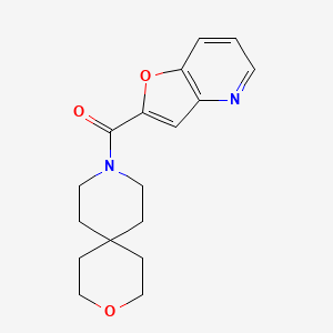 molecular formula C17H20N2O3 B7289595 Furo[3,2-b]pyridin-2-yl(3-oxa-9-azaspiro[5.5]undecan-9-yl)methanone 