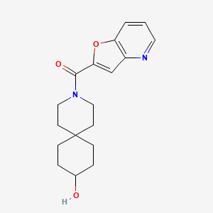 molecular formula C18H22N2O3 B7289992 Furo[3,2-b]pyridin-2-yl-(9-hydroxy-3-azaspiro[5.5]undecan-3-yl)methanone 