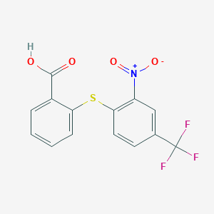 molecular formula C14H8F3NO4S B072902 2-{[2-Nitro-4-(trifluoromethyl)phenyl]sulfanyl}benzoic acid CAS No. 1545-75-1