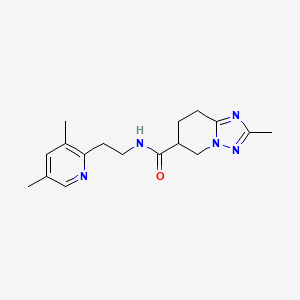 molecular formula C17H23N5O B7290448 N-[2-(3,5-dimethylpyridin-2-yl)ethyl]-2-methyl-5,6,7,8-tetrahydro-[1,2,4]triazolo[1,5-a]pyridine-6-carboxamide 