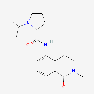 molecular formula C18H25N3O2 B7290569 N-(2-methyl-1-oxo-3,4-dihydroisoquinolin-5-yl)-1-propan-2-ylpyrrolidine-2-carboxamide 