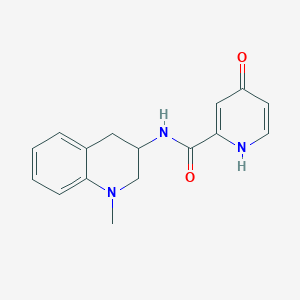 molecular formula C16H17N3O2 B7290707 N-(1-methyl-3,4-dihydro-2H-quinolin-3-yl)-4-oxo-1H-pyridine-2-carboxamide 