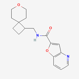 molecular formula C17H20N2O3 B7290932 N-(7-oxaspiro[3.5]nonan-3-ylmethyl)furo[3,2-b]pyridine-2-carboxamide 