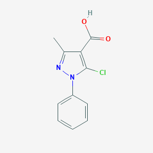 molecular formula C11H9ClN2O2 B072922 5-Chloro-3-methyl-1-phenyl-1H-pyrazole-4-carboxylic acid CAS No. 1140-38-1