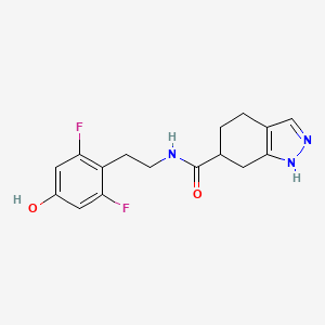 molecular formula C16H17F2N3O2 B7292858 N-[2-(2,6-difluoro-4-hydroxyphenyl)ethyl]-4,5,6,7-tetrahydro-1H-indazole-6-carboxamide 