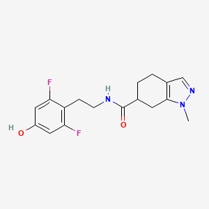 molecular formula C17H19F2N3O2 B7292877 N-[2-(2,6-difluoro-4-hydroxyphenyl)ethyl]-1-methyl-4,5,6,7-tetrahydroindazole-6-carboxamide 