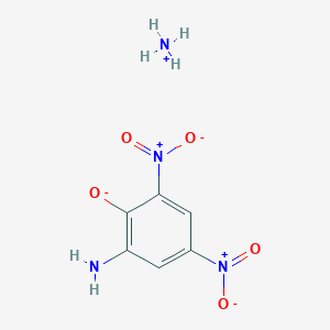 molecular formula C6H8N4O5 B072930 Ammonium 2-amino-4,6-dinitrophenolate CAS No. 1134-85-6