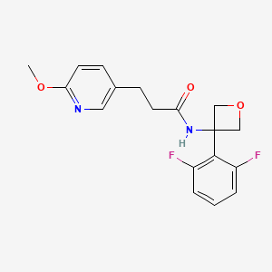 molecular formula C18H18F2N2O3 B7293462 N-[3-(2,6-difluorophenyl)oxetan-3-yl]-3-(6-methoxypyridin-3-yl)propanamide 