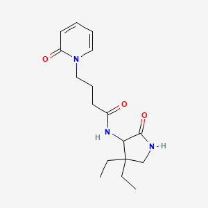 molecular formula C17H25N3O3 B7293704 N-(4,4-diethyl-2-oxopyrrolidin-3-yl)-4-(2-oxopyridin-1-yl)butanamide 