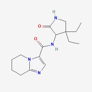 molecular formula C16H24N4O2 B7293722 N-(4,4-diethyl-2-oxopyrrolidin-3-yl)-5,6,7,8-tetrahydroimidazo[1,2-a]pyridine-3-carboxamide 