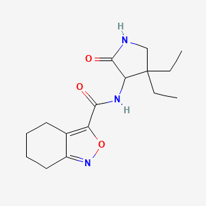 molecular formula C16H23N3O3 B7293756 N-(4,4-diethyl-2-oxopyrrolidin-3-yl)-4,5,6,7-tetrahydro-2,1-benzoxazole-3-carboxamide 